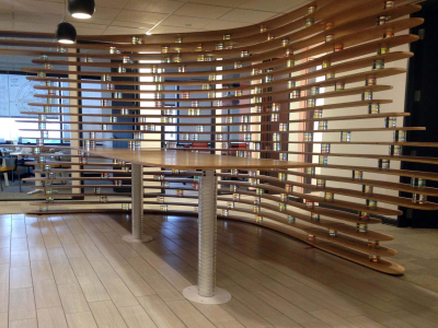 Space Divider Wall, For The Record, Denver CO, 2015 (Designed by Neo Era Inc. http://neoera-archdesign.com/)
