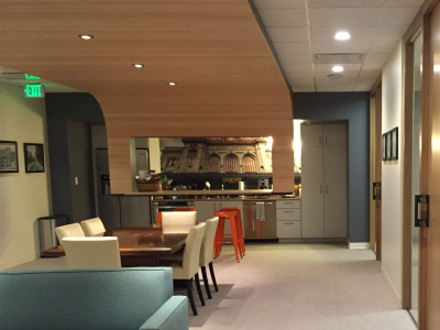 Ceiling Condition with Floating Counter & Door Pulls, Nexus, Denver CO, 2016 (Designed by Neo Era Inc. http://neoera-archdesign.com/)