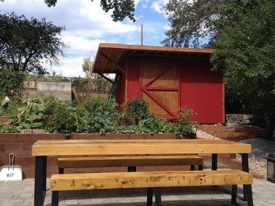 Glulam Table and Bench Set, Denver, 2015