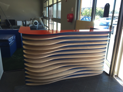 Vitruvian Fitness Reception Desk, Denver, 2015