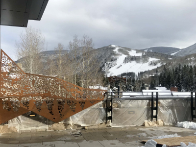 "Infinite Pattern Mountain Panel", Cor-ten Steel, 12'x8'x2', Vail, CO 2020