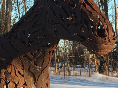 No Name, Steel, 9'x11'x30", Private Collection, Wilmington VT, 2009