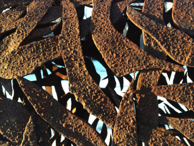 No Name, Steel, 9'x11'x30", Private Collection, Wilmington VT, 2009