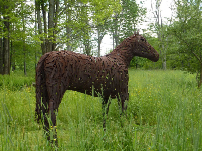 No Name, Steel, 9'x11'x30", Private Collection, Wilmington VT, 2009