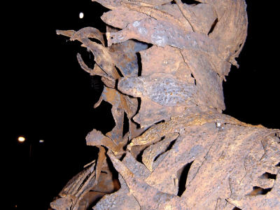 Leafman, Steel, 8'x30"x18", Private Collection, Wilmington VT, 2008