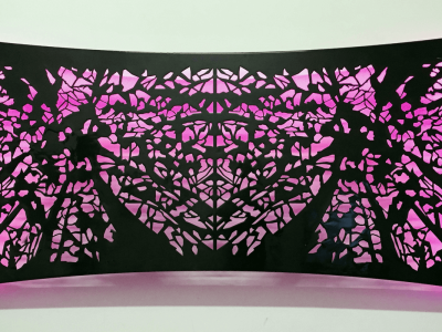 Mirror Panel, Light, Resin, and Steel, 80"x36"x10", Denver CO, 2014