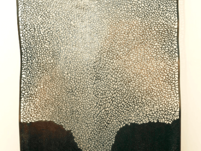 Infinite Pattern Panel Number One, Steel and Ink, 4'x8'x6", Private Collection, Bloomfield Hills MI, 2013