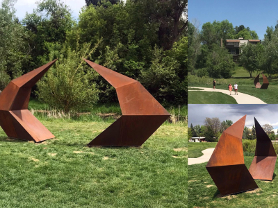 "Point Gate", Cor-ten Steel, 18.5'x19.5'x4', Arvada Center, CO 2019