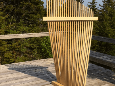 Twist & Shout, White Oak, 70"x36"x36", Haystack ME, 2011