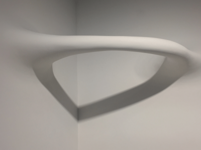 Smooth Arch, Painted Plastic and Plaster, 50"x50"x20", Denver CO, 2016