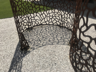 "Infinite Esses", Steel, 22'x9'x'12', Northwest College, Powell, WY 2018